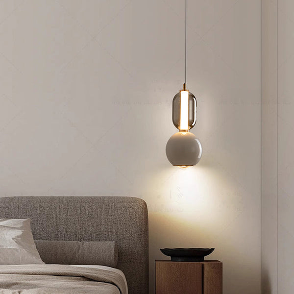 Scandinavische Creatieve IJzer & Glas Hanglamp – Moderne Minimalistische Plafondlamp voor Slaapkamer & Eetkamer