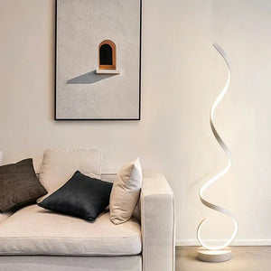 Dimbare LED Spiraal Vloerlamp – Moderne Sfeerverlichting voor Woonkamers & Kantoren