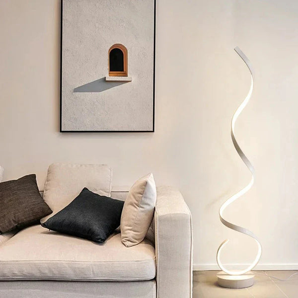 Dimbare LED Spiraal Vloerlamp – Moderne Sfeerverlichting voor Woonkamers & Kantoren
