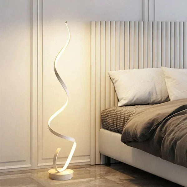 Dimbare LED Spiraal Vloerlamp – Moderne Sfeerverlichting voor Woonkamers & Kantoren