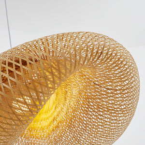 Boho Natuurlijke Hanglamp – Rieten Plafondlamp voor Gezellige Interieurs