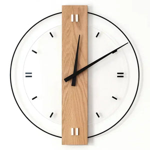 Minimalistische Houten Wandklok – Moderne Woondecoratie met Natuurlijke Uitstraling