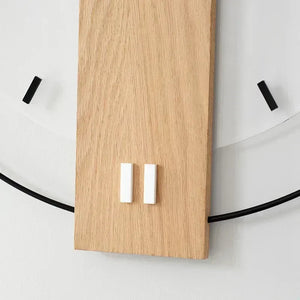 Minimalistische Houten Wandklok – Moderne Woondecoratie met Natuurlijke Uitstraling