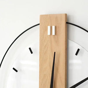 Minimalistische Houten Wandklok – Moderne Woondecoratie met Natuurlijke Uitstraling