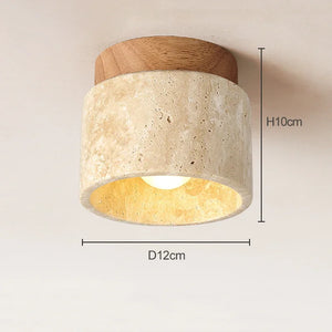 Minimalistische Japanse Plafondlamp – Zacht Houten Ontwerp