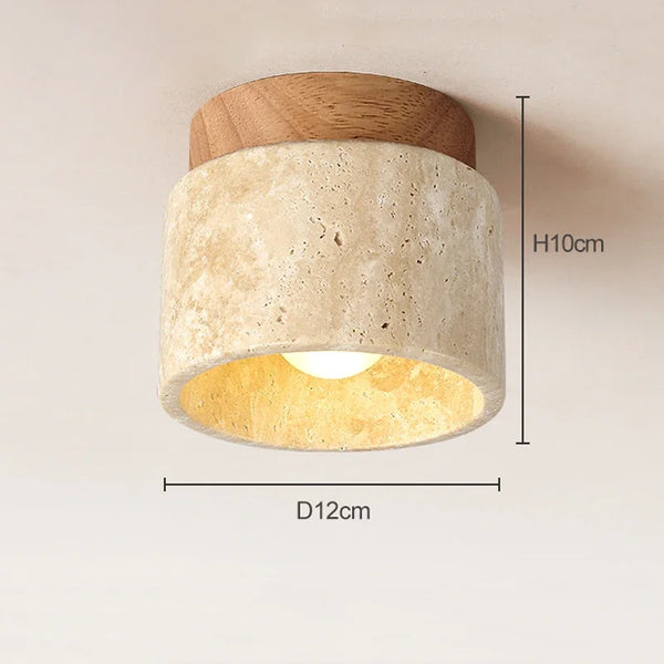 Minimalistische Japanse Plafondlamp – Zacht Houten Ontwerp