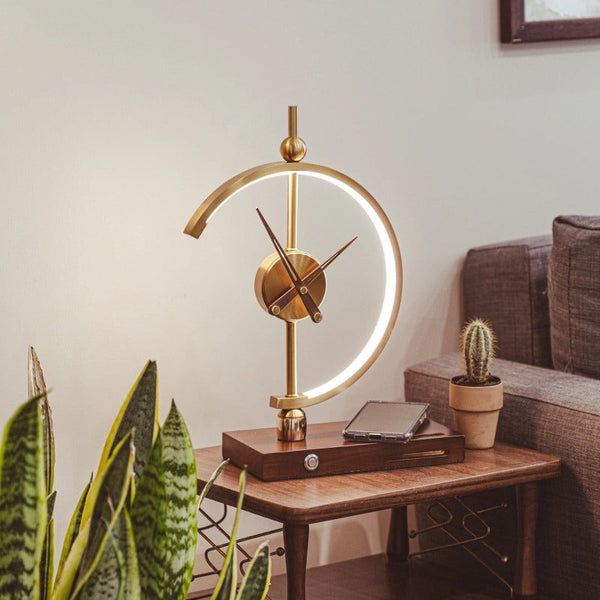 Minimalistische Tafellamp met Zacht LED Licht – Modern Glas & Metaal Design
