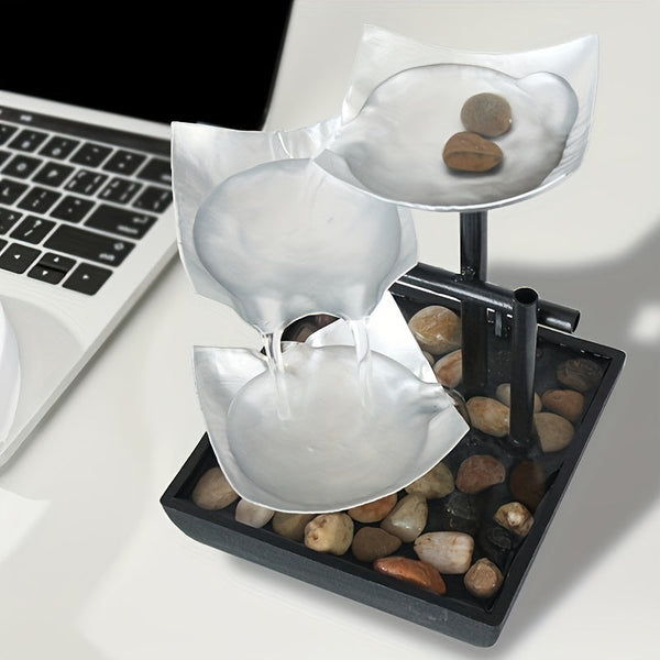 Elegante Bladstroom Binnenfontein – Rustgevend Waterornament voor Huis en Kantoor