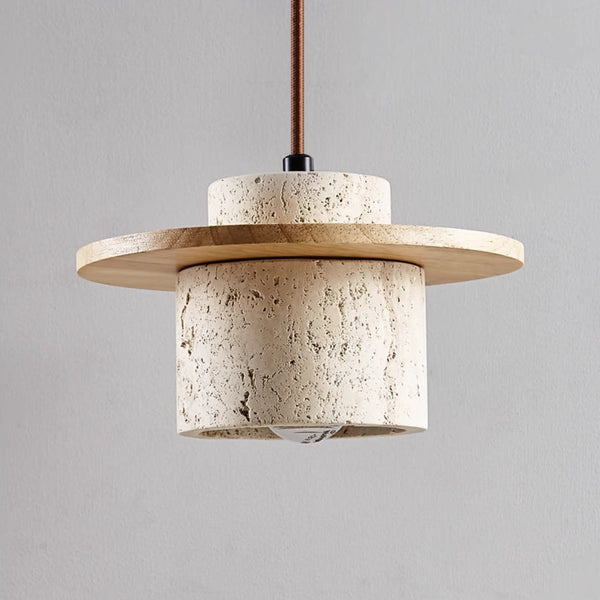 SteinAura Travertijn Hanglamp – Elegante Natuurlijke Verlichting voor Thuis
