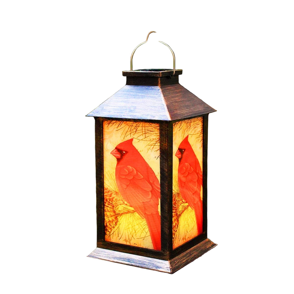 Solar LED Tuinlantaarn – Kardinaal Design, Warm Wit Licht, Buiten Decoratie