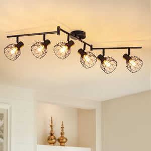 Verstelbare Moderne 6-Lichts LED Plafondspot – Flexibele Verlichting voor Huis