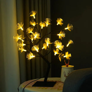 Elegante Bloesemberk LED Boom Lamp – Fiber Optic Decoratieve Verlichting