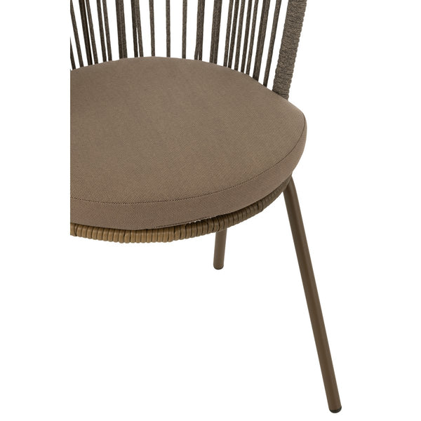 J-Line Stoel Toa – Metaal & Touw – Bruin – Comfortabel & Stijlvol Design