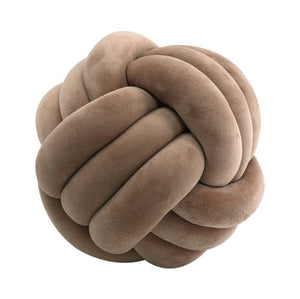 Bala geknoopte bal kussen – Rond decoratief sierkussen knotted ball pillow