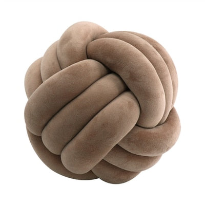 Bala geknoopte bal kussen – Rond decoratief sierkussen knotted ball pillow