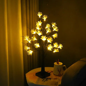 Elegante Bloesemberk LED Boom Lamp – Fiber Optic Decoratieve Verlichting