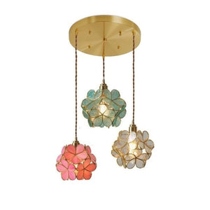 Elegante Bloemvormige Hanglamp – Petal-Style Glazen Kroonluchter