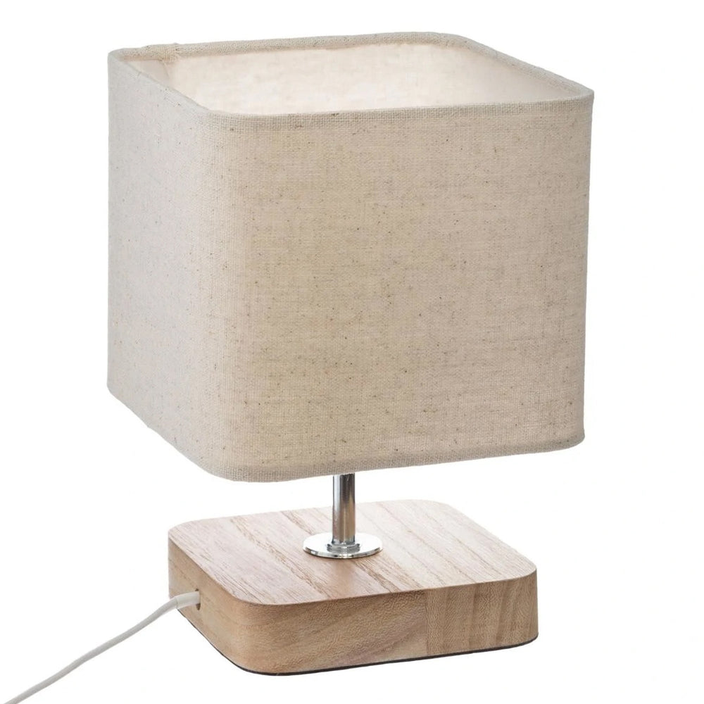 Minimalistische Natuurlijke Tafellamp – Elegante Stoffen & Glazen Verlichting voor Thuis