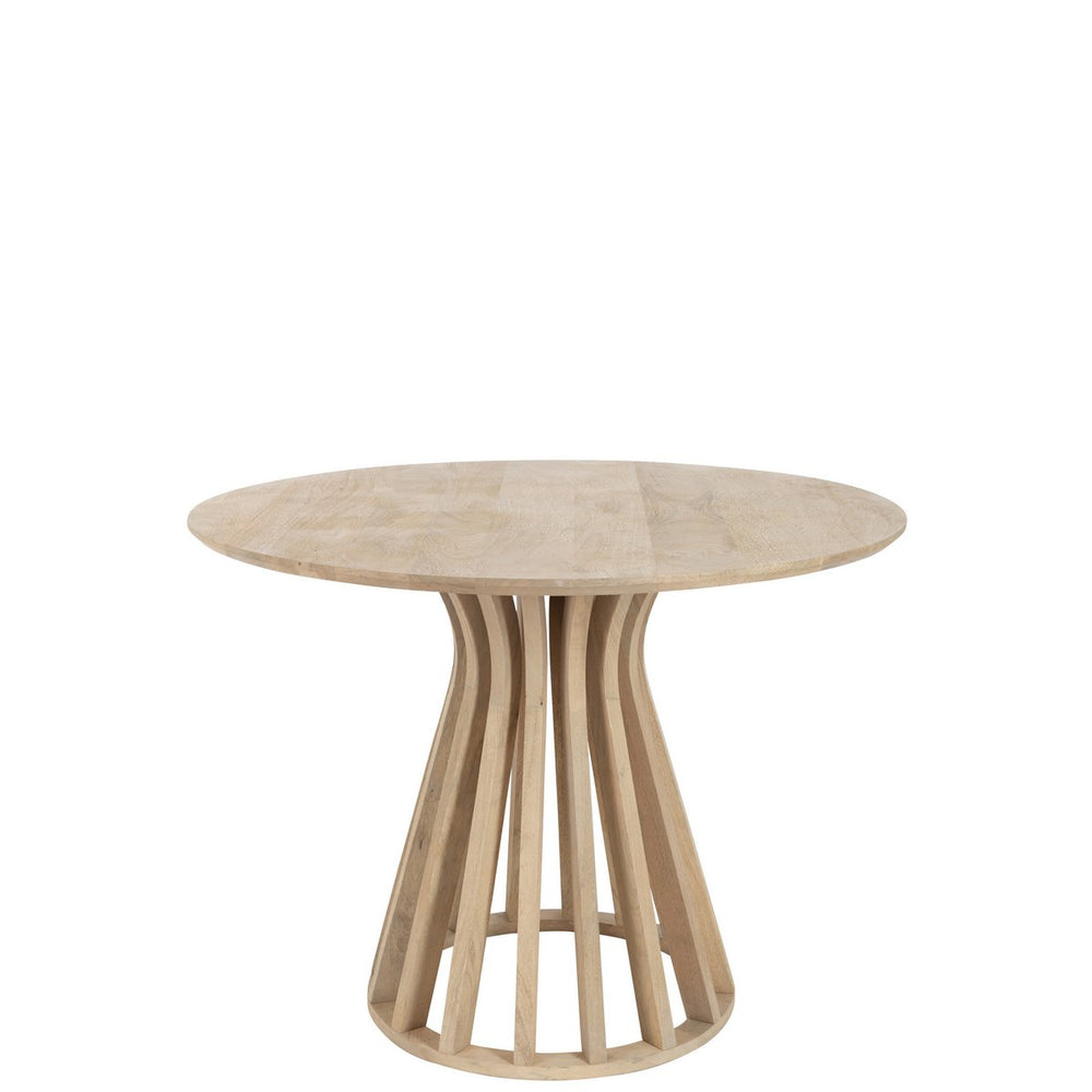 J-Line Ronde Eettafel Eli van Mangohout – Ø110 cm – Bruin