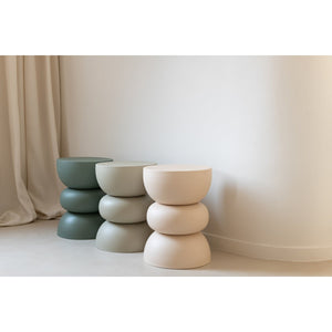 J-Line Bijzettafel Lise – Modern Design van Metaal – 32 cm – Ivoor