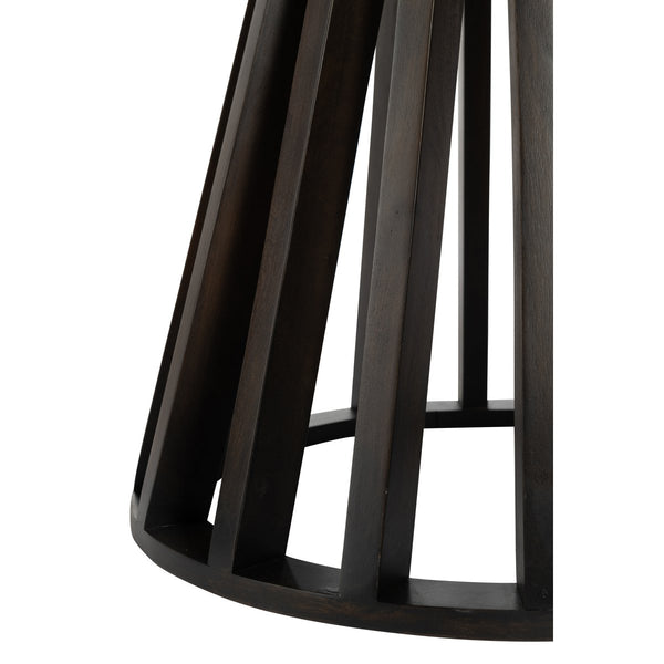 J-Line Eettafel Connie Rond – Houten Design in Donkerbruin met Open Frame
