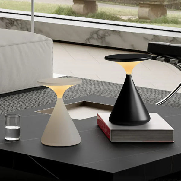 Draadloze Zandloper Tafellamp – Moderne LED Woondecoratie, USB Oplaadbaar