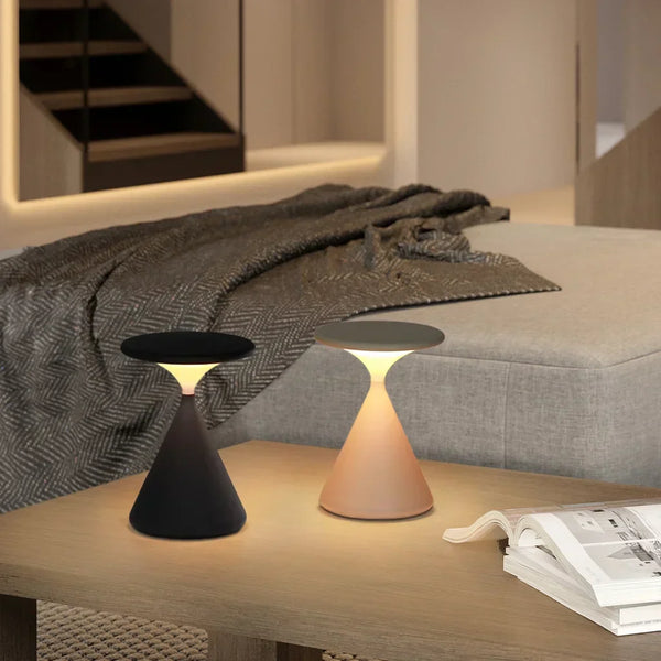 Draadloze Zandloper Tafellamp – Moderne LED Woondecoratie, USB Oplaadbaar