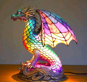 Artistieke Dierenlamp van Glas – Decoratieve Tafellamp & Bedlamp