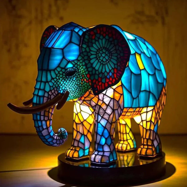 Artistieke Dierenlamp van Glas – Decoratieve Tafellamp & Bedlamp