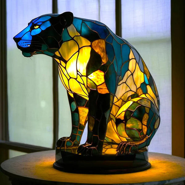 Artistieke Dierenlamp van Glas – Decoratieve Tafellamp & Bedlamp