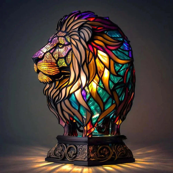 Artistieke Dierenlamp van Glas – Decoratieve Tafellamp & Bedlamp