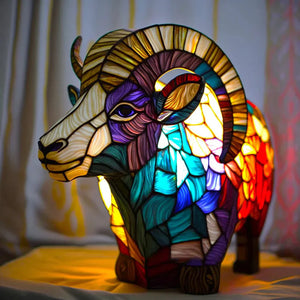 Artistieke Dierenlamp van Glas – Decoratieve Tafellamp & Bedlamp