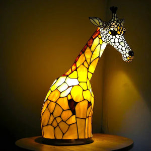 Artistieke Dierenlamp van Glas – Decoratieve Tafellamp & Bedlamp