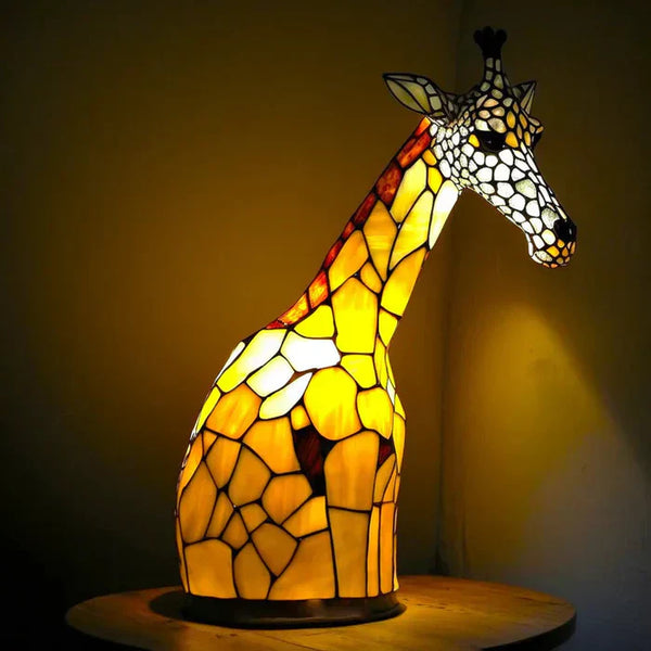 Artistieke Dierenlamp van Glas – Decoratieve Tafellamp & Bedlamp