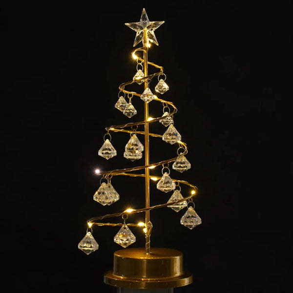 LuminFir Decoratieve Tafel Lamp in Kerstboomvorm – LED Feestelijke Woondecoratie, USB Oplaadbaar
