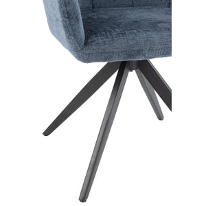 J-Line Stoel Louna Blauw – Ijzer & Acryl – Modern Comfort met Armleuningen