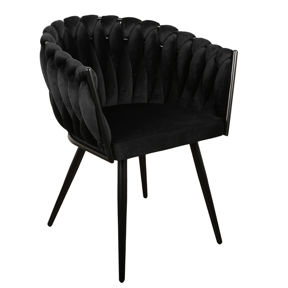 Wave Stoel Zwart Set van 2 – Luxe Design Eetkamerstoelen met Comfort & Stijl