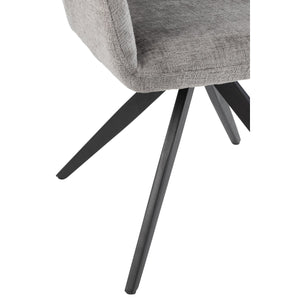 J-Line Eetkamerstoel Louna – Comfortabele Grijze Stoel van Metaal & Acryl – Modern Design