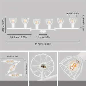 Verstelbare Moderne 6-Lichts LED Plafondspot – Flexibele Verlichting voor Huis