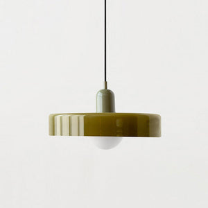 Moderne Art Deco Glazen Hanglamp – Kleurrijke Halo Plafondlamp