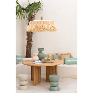 J-Line Bijzettafel Lise – Modern Design van Metaal – 32 cm – Ivoor