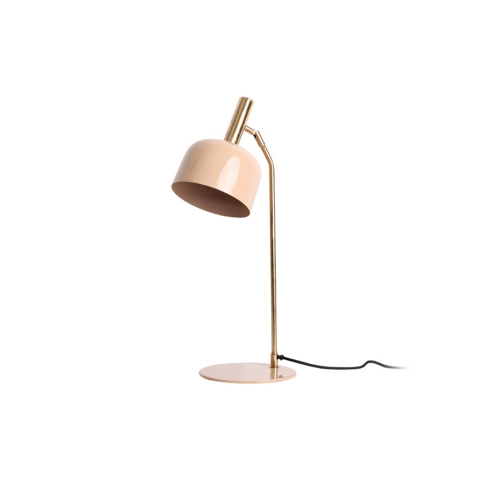 Tafellamp Slim – Retro Moderne Tafellamp met Glanzende Kap en Gouden Detail