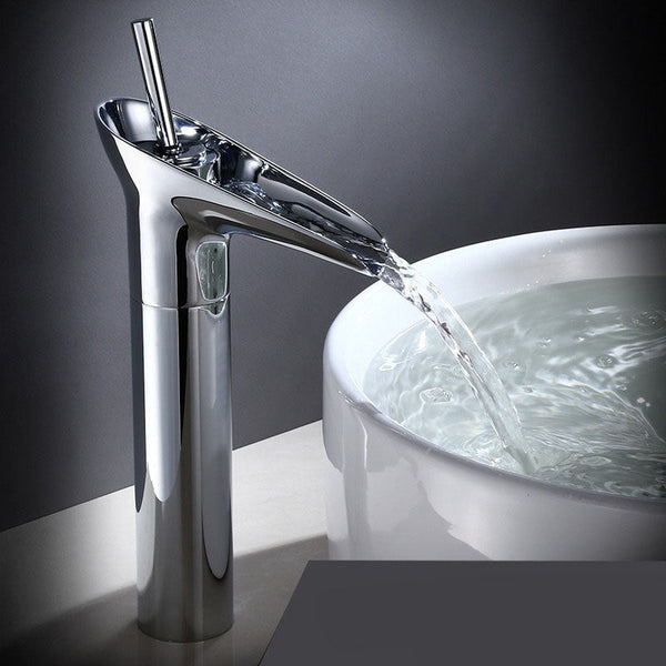 Eenhendel Waterfall Kraan – Stijlvolle Retro Kraan voor Moderne Wastafels