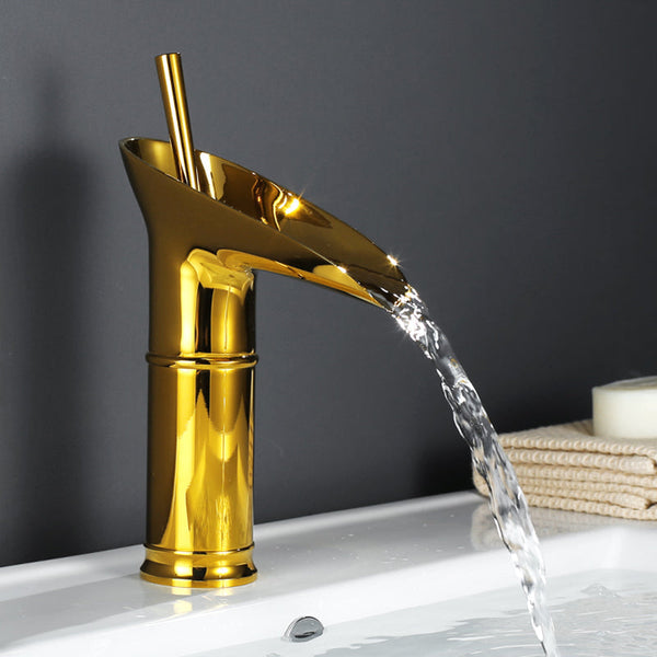 Eenhendel Waterfall Kraan – Stijlvolle Retro Kraan voor Moderne Wastafels