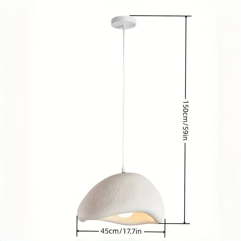 Moderne Witte Hanglamp – Retro Mid-Century Design Ø50cm