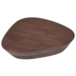 Salontafel Kiva – Espresso Mangohout – Organische Kiezelvorm – 107x80 cm