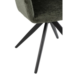 J-Line Stoel Louna Groen – Ijzer & Acryl – Comfortabele Designstoel met Armleuningen