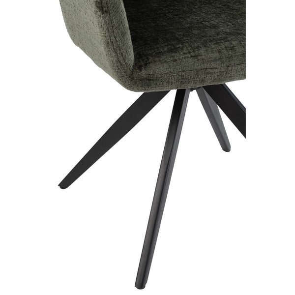 J-Line Stoel Louna Groen – Ijzer & Acryl – Comfortabele Designstoel met Armleuningen