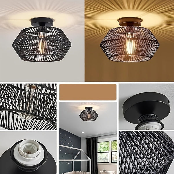 Boho Plafondlamp – Verstelbare Spots voor Modern Woondecor