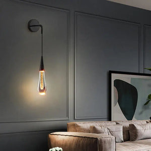 Moderne Kristal Raindrop Wandlamp – Elegante LED Glazen Lamp